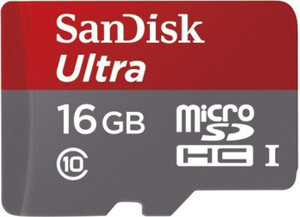 SanDisk Ultra 16 GB Ultra SDHC Class 10 80 MB/s Memory Card