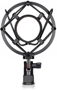 Neewer Black Universal Microphone Shock Mount Holder Clip Anti Vibration Suspension High Isolation with for Studio Condenser Mic Mount Holder