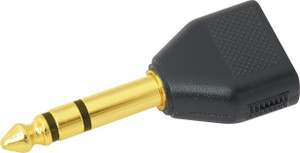 MX TRS stero JAck 6.3MM to 2X 3.5MM Stereo AUX Adaptor Adaptor