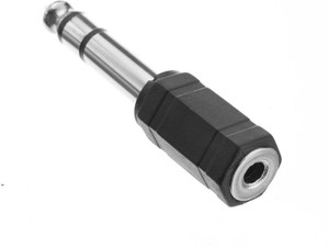 Prodx 6.3 mm Stereo Male Pin to 3.5 mm Audio Female pack of-2pes Connector