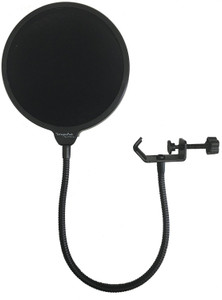 Powerpak Studio Microphone Mic Wind Screen Swivel Mount, 360° Flexible Gooseneck Holder Pop Filter