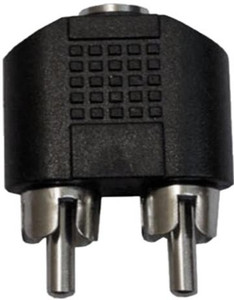 Prodx 2RCA male to 3.5mm Female Jack pack of-2pes connector