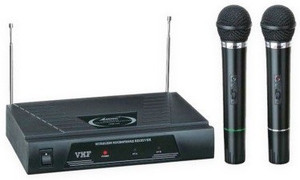 Medha Professional Vhf Series 2 In 1 Dual Wireless / Cordless Mic Microphone