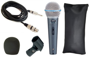 Krown General Professional PA Series Beta-58 XLR Wired Unidirectional Dynamic Mic Microphone