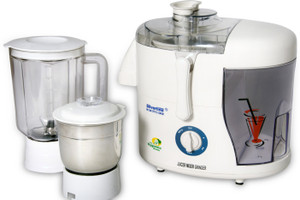 Silverline Kitchen Master 600 W Juicer Mixer Grinder White 2 Jars