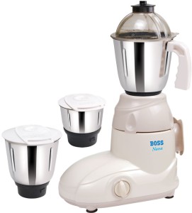 boss nova 500 w mixer grinder(white, 3 jars)