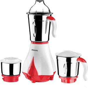 philips hl7510/00 550 w mixer grinder(red, white, 3 jars)
