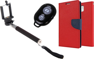 Ape Diary Cover and Selfie Stick for Samsung Galaxy Grand 2 G7106/G7102 Accessory Combo
