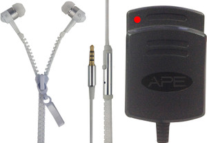 Ape Charger and Zipper Handsfreefor Karbonn K22 Plus Accessory Combo