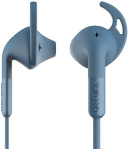 Defunc + Sports (Swedish Brand) Blue Wired Headphones