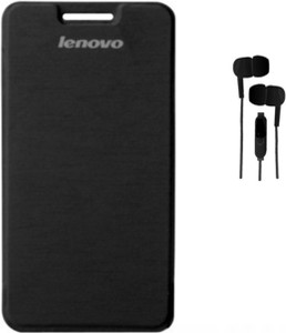 Tidel Flip Cover For Lenovo A5000 With 3.5mm Stereo Earphones Accessory Combo