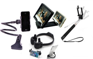 Mezire Selfie Stick Accessory Combo for Apple iPhone, LG Optimus L7, Apple, Samsung, Note, Mircomax, Karbonn, Motorola, Sony, Xperia, HTC, Galaxy, Tab, Gionee, Xiomi, Coolpad, OnePlus, Nokia, Lava, Xolo, Acer, ZenPhone, LG, Asus