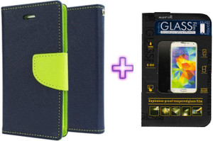 RainbowCrafts MOTO X PLAY FLIP COVER with TEMPERED GLASS Accessory Combo