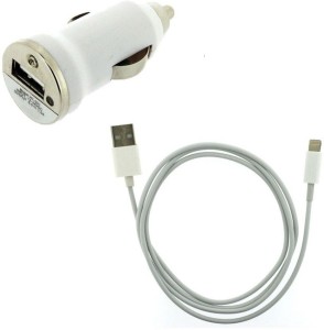 YGS 2 in 1 Combo For Apple iPhone 5G/5C USB Data Cable Plus USB Car Charger Accessory Combo