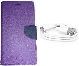 Ape Diary Cover and Data Cable for Samsung Galaxy Grand 2 G7106/G7102 Accessory Combo
