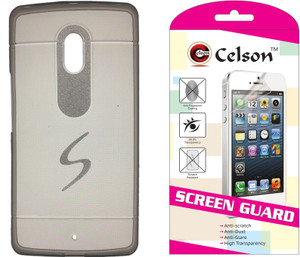Celson Motorola Moto X Play Back Cover with 1 Screen Guard Accessory Combo