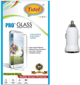 Tidel 2.5D Curved Tempered Glass Screen Guard Protector For Samsung Galaxy J7 With USB Car Charger Adapter Accessory Combo