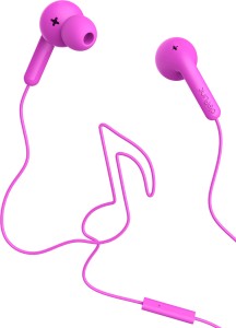 Defunc GO Music (Swedish Brand) Pink Wired Headphones