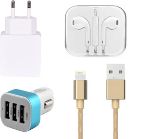 Robmob Wall Charger Accessory Combo for Apple iPhone 5S