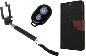 Ape Diary Cover and Selfie Stick for Samsung Galaxy Grand 2 G7106/G7102 Accessory Combo