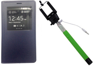 Ape Flip Cover and Selfie Stick for Xiaomi Redmi Note 4G Accessory Combo