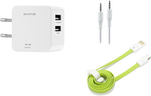 MANIPAR Wall Charger Accessory Combo for VIVO Y51L