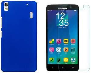 Spicesun Premium Hard BLUE Back Cover with Screen Guard For Lenovo K3 Note Accessory Combo