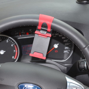 PREMIUM design Car Steering Wheel Universal Size Stand Compatible with all models of Mobiles/MP3/MP4/GPS/PDA Mobile Holder