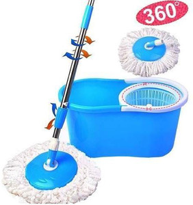 Everything Imported Spin mop and Bucket System Self Wringing with 2 refill heads Mop Set