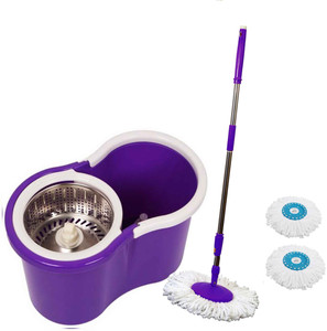 ThunderFit CLASSIC THUNDER MOP WITH 2 MICRO FIBERS ((( COLOUR MAY VARY AS PER AVAILABLTY))) Mop Set