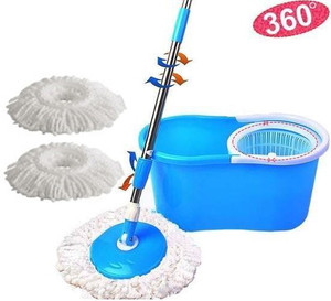 Everything Imported Spin mop and Bucket System Self Wringing with 3 refill heads Mop Set
