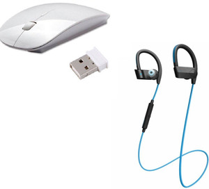 ROQ Wireless Bluetooth Headset With Mic With Ultra Slim Wireless Wireless Optical Gaming Mouse