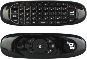 Smiledrive 2 in 1 Air Mice with Qwerty Keyboard, Gyroscope for Smart TV & Android TV-Windows Mac Compatible Wireless Laser Gaming Mouse