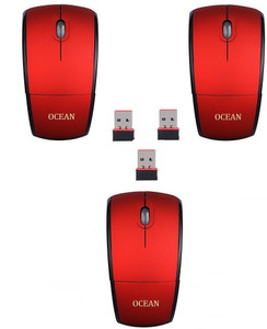 ROQ Sets of 3 Ocean 2.4Ghz Foldable ARC Wireless Optical Gaming Mouse