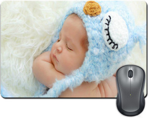 ShopMantra Cute Baby Sleeping Woolen Cap Mousepad