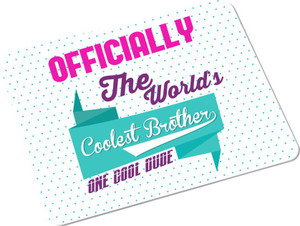 SKY TRENDS Officially The World's Coolest Brother One Cool Dude With Floral Sweet Gifts For Birthday And Anniversary Rectangle Mousepad