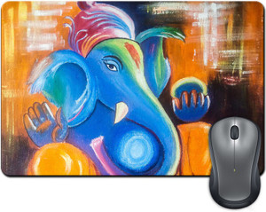 ShopMantra Lord Ganesha Crayon Painting Mousepad