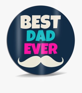 sky trends best dad ever with white mustaches best gift for dad happy father's day mousepad(multicolor)