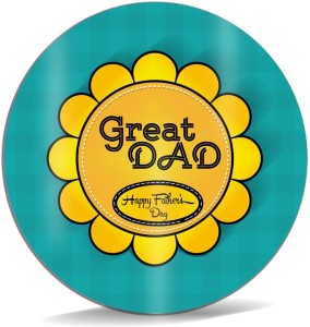 sky trends great dad happy father's day with yellow circle flower unique gifts dad for happy father's day mousepad(multicolor)