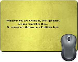ShopMantra No Stones are Thrown on Fruitless Tree Quote Mousepad