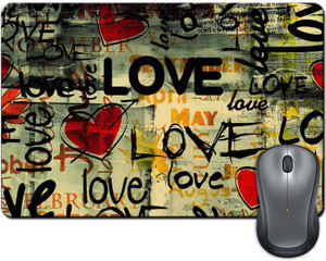 ShopMantra Love Typography Letters Design Mousepad