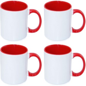 Lolprint 4 Inner plus Handle Red Ceramic Mug