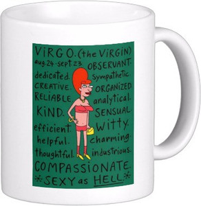 Exoctic Silver Zodiac Signs Zxc Virgo Ceramic Mug