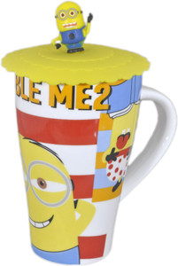 Babysid Collections Minions Big With 3d Suction Lid Porcelain Mug
