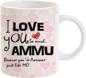 Lolprint I Love You Ammu Ceramic Mug Best Price In India Lolprint I Love You Ammu Ceramic Mug Compare Price List From Lolprint Coffee Mugs Buyhatke