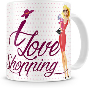 Print Haat I Love Shopping Ceramic Mug