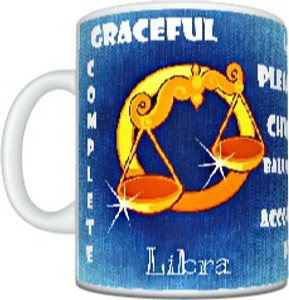 CreativesKart Zodiac Libra (F) Ceramic Mug