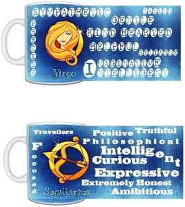 CreativesKart Zodiac Virgo (M) Sagittarius (F) Compatibility Ceramic Mug