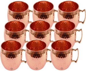 Indian Art Villa Set Of Moscow Mule Round Hammer Cup Restaurant Bar Hotel Ware Copper Mug