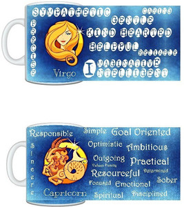 CreativesKart Zodiac Virgo (M) Capricorn (F) Compatibility Ceramic Mug